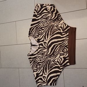 Zebra Print Kimono Sweater Large